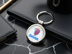 Saab Portachiavi Logo Metallo Premium Personalizzato